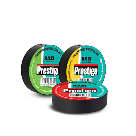 تصویر چسب برق 8 یارد مشکی رازی بسته 10 عددی،لنت برق رازی 